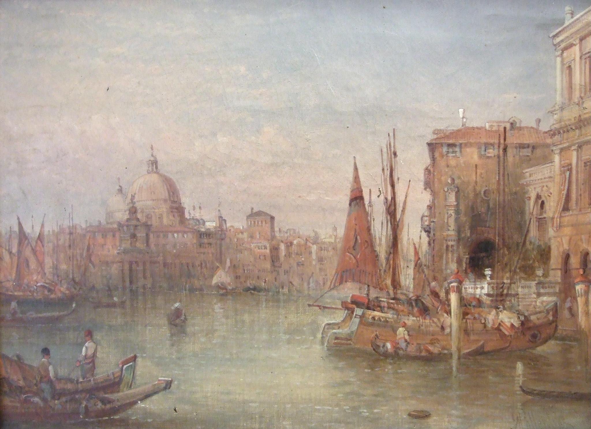 Alfred Pollentine (1836-1890) ST MARIA DELLA SALUTE Oil on canvas, signed and dated '91 and signed