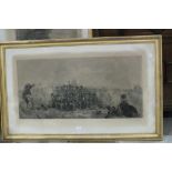 After Elizabeth Thompson, 'British Infantry Square', engraving, 59 x 111cm, pub. 1879, Fine Art