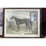 A coloured engraving, 'The Hermit, Winner of The Derby Stakes at Epsom 1867', 46 x 58cm.