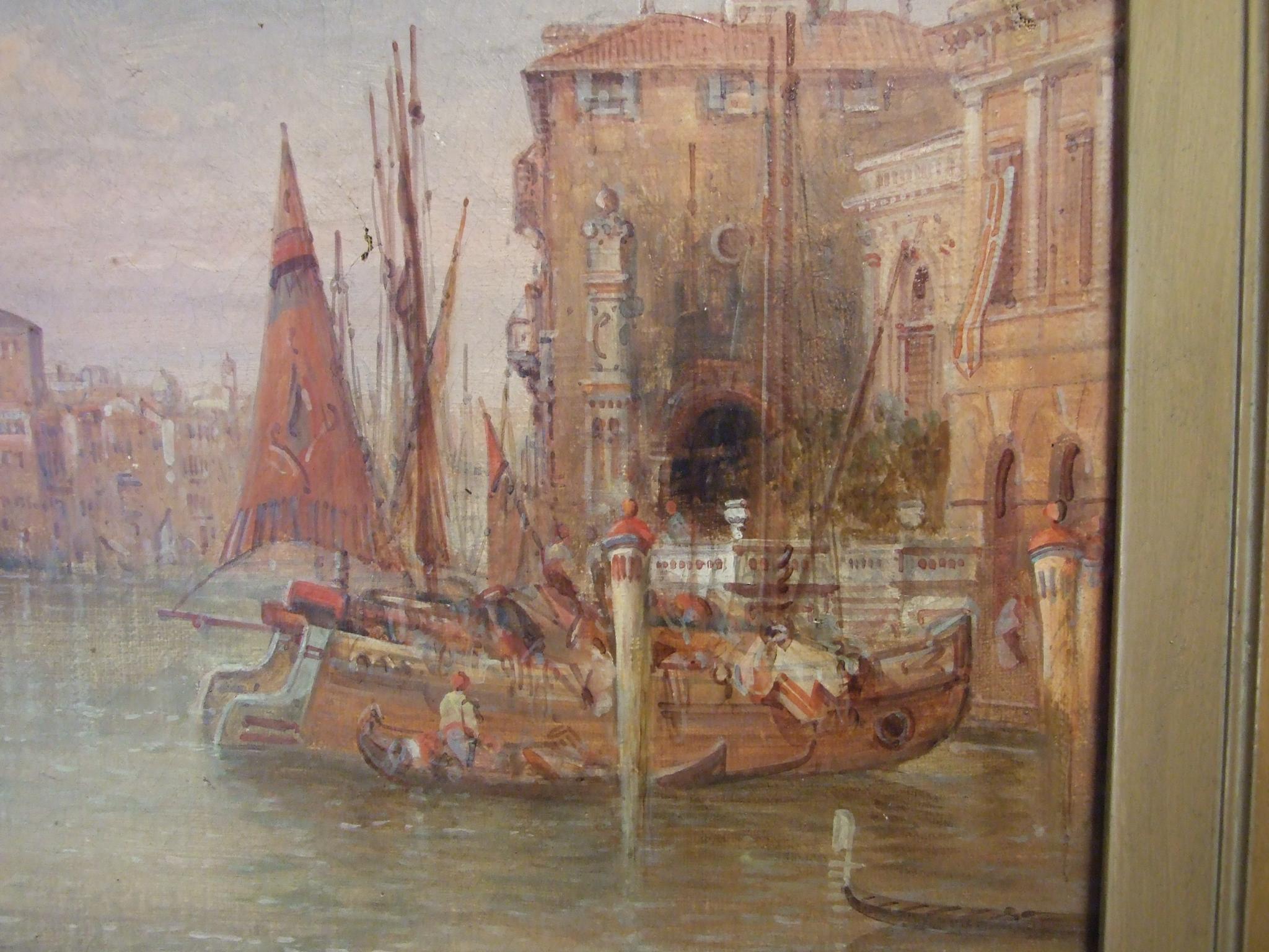 Alfred Pollentine (1836-1890) ST MARIA DELLA SALUTE Oil on canvas, signed and dated '91 and signed - Image 3 of 8