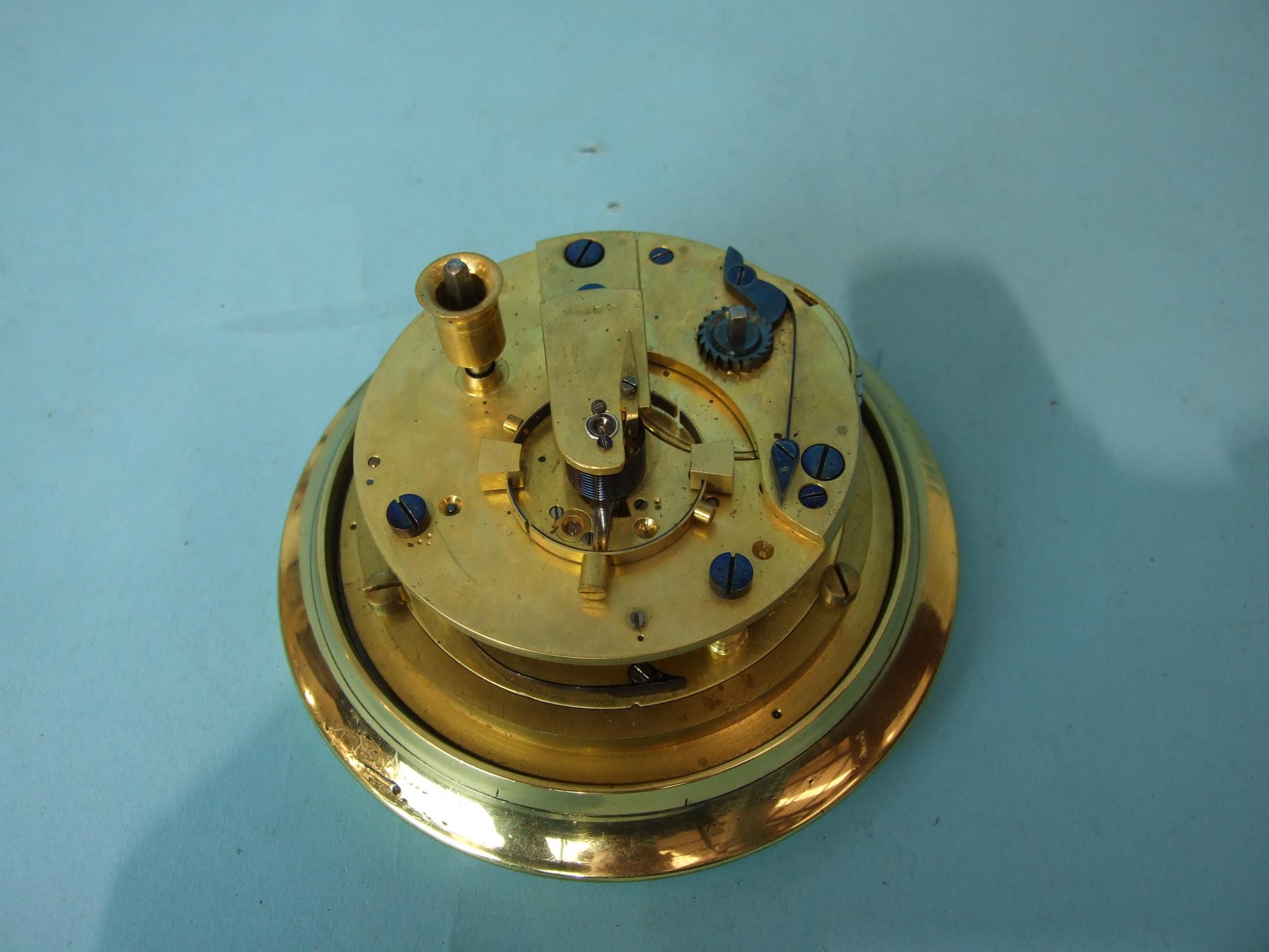 A marine chronometer, the four-inch silvered dial signed J Taylor, London, No.2415, with - Image 6 of 13