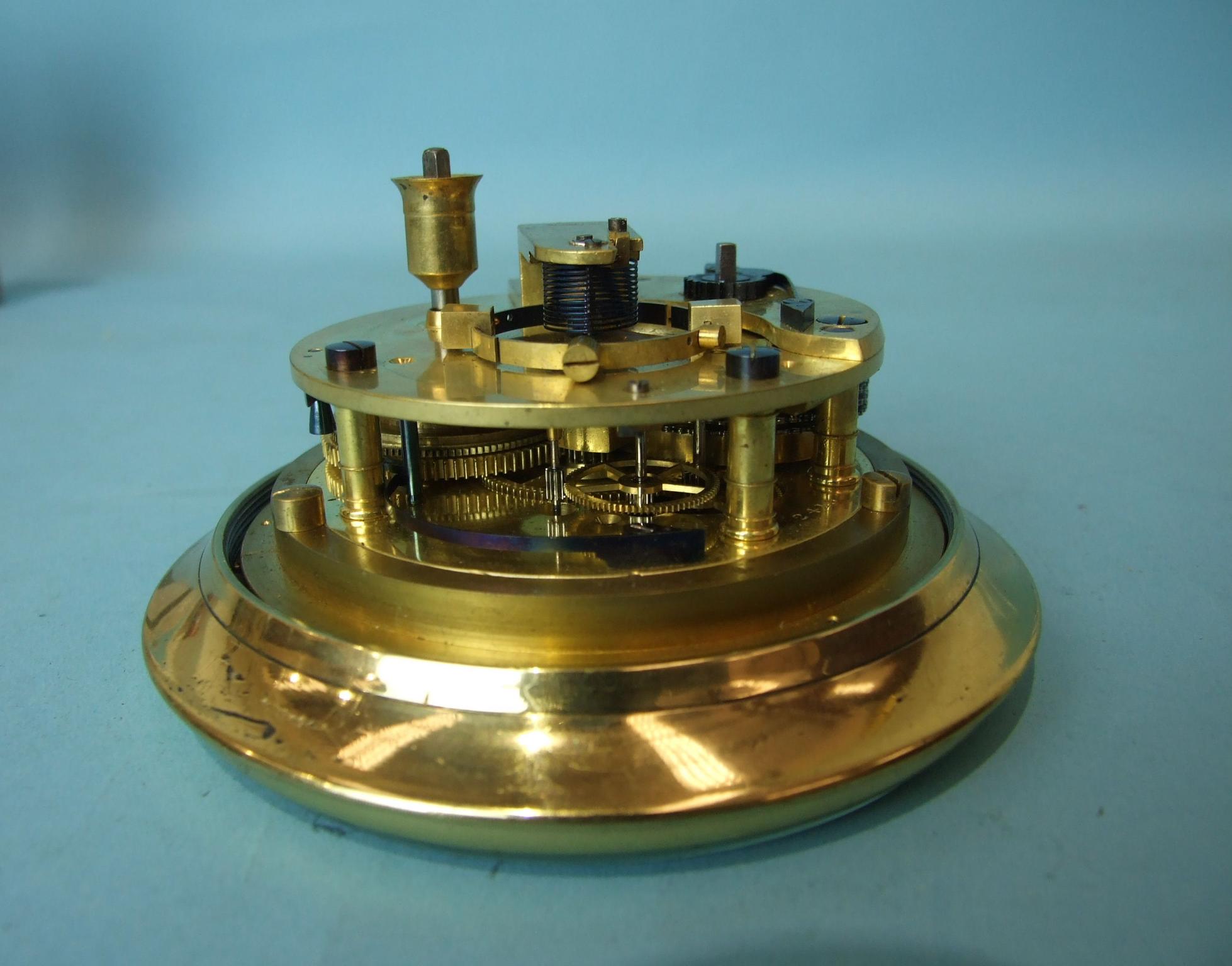 A marine chronometer, the four-inch silvered dial signed J Taylor, London, No.2415, with - Image 5 of 13