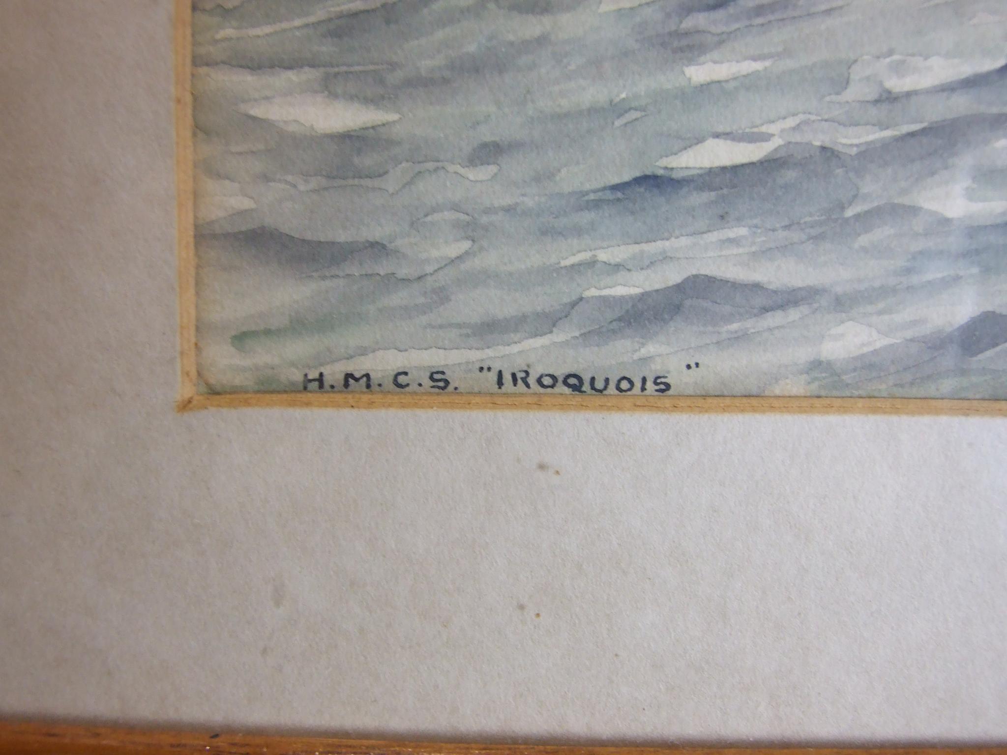 •Cdr Eric Erskine Campbell Tufnell RN (1888-1973) HMCS ONTARIO Watercolour, signed and titled, 26 - Image 5 of 5