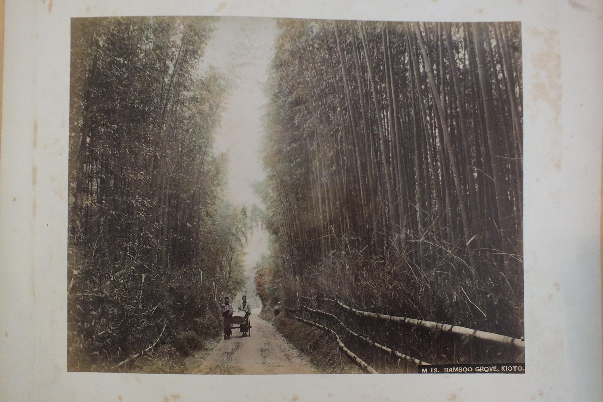 An early-20th century Japanese lacquered shibayama photograph album, containing fifty hand-tinted - Image 29 of 54