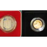 A 1979 proof sovereign in Royal Mint case and outer card box and a 1978 Balliwick of Guernsey