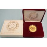 A Coronation Golden Jubilee 2003 gold proof five pounds (crown) in case with certificate numbered