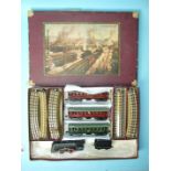 Märklin OO gauge, a pre-war boxed train set, containing SLR700 Streamline 0-4-0 locomotive and