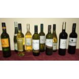 A collection of mixed wines, nine white and two red, (11).