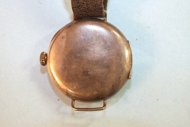 A Continental trench-type wrist watch, the white face with Arabic numerals and seconds subsidiary, - Image 3 of 3