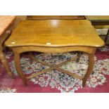An oak centre table, a teak sectional bookcase, a dressing chest and other items of small