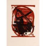 TAPIES, ANTONI (Barcelona 1923-2012 ebenda, spanischer Künstler), "Ovale rouge, noir",Informelle