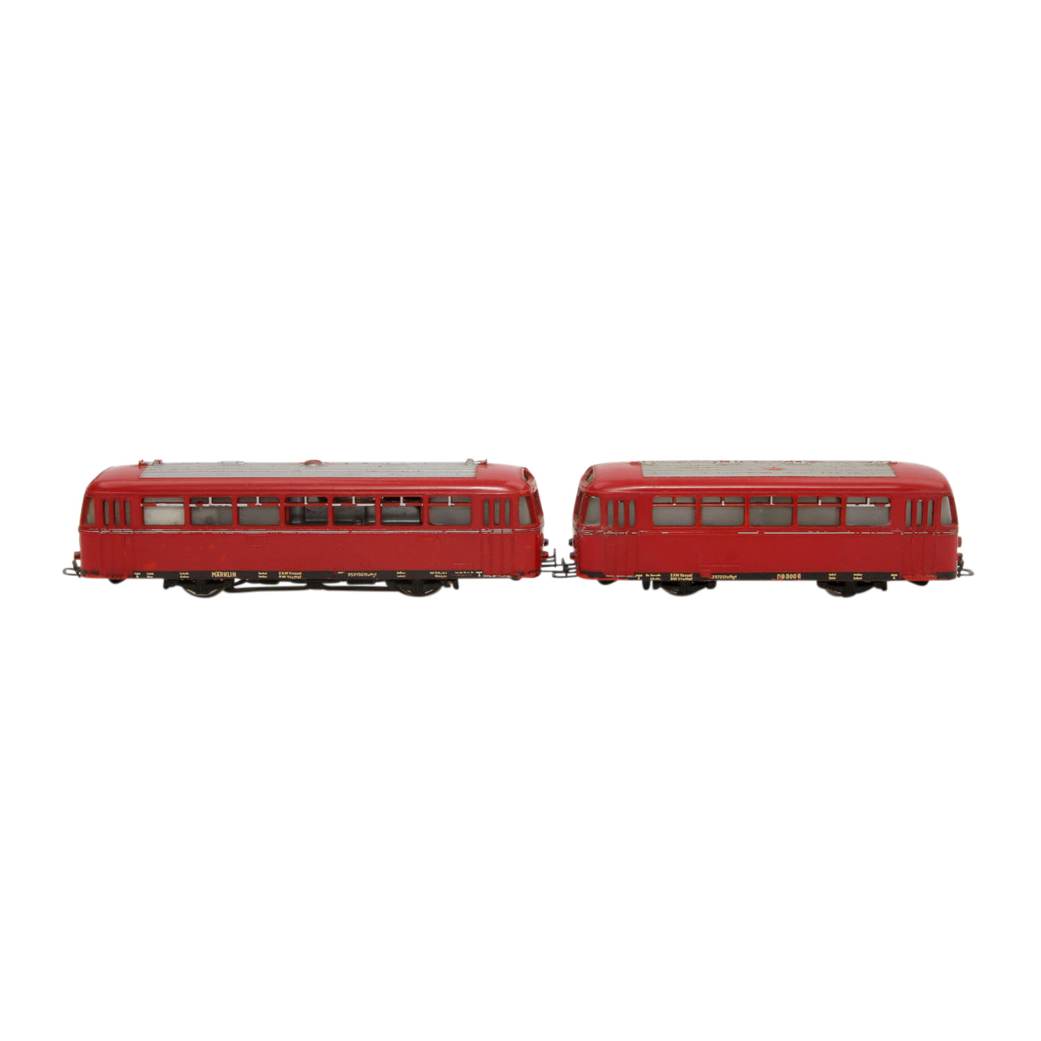 MÄRKLIN Schienenbus mit Beiwagen und Tenderlok, Spur H0,Kunststoff-Gehäuse, bestehend aus 3016 + - Image 2 of 6