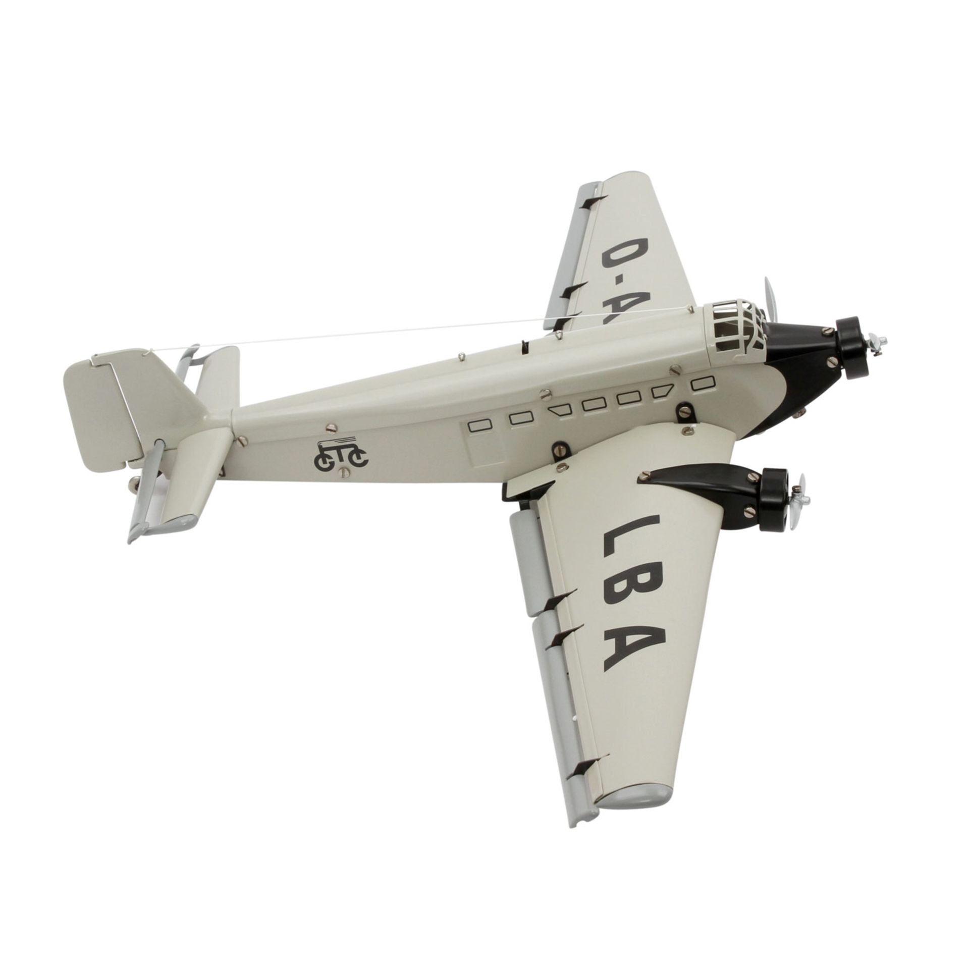 MÄRKLIN Modellflugzeug "JU 52" 1980, 1996,einmalige Auflage, Metall, Uhrwerkmotor, Propeller - Image 7 of 8