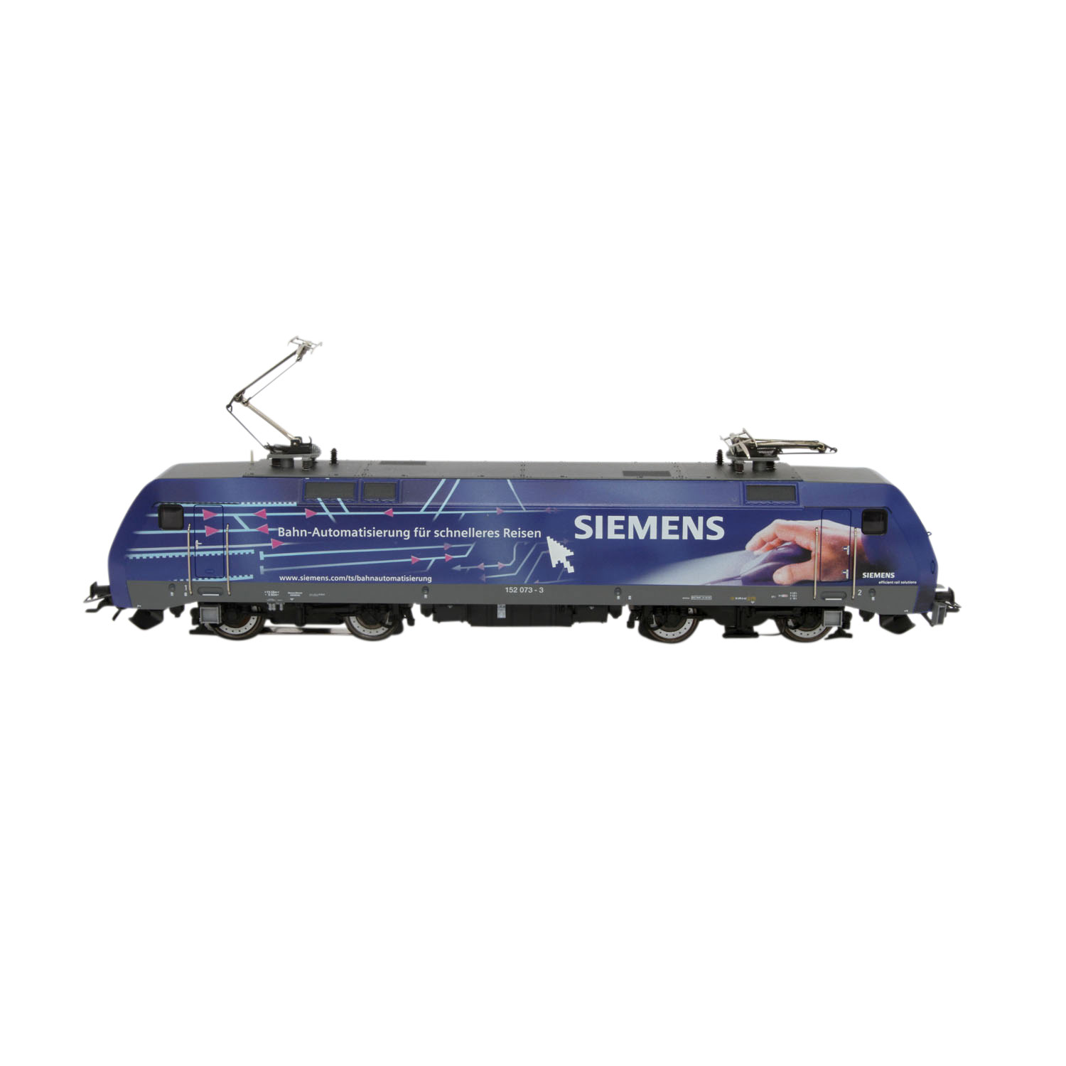 MÄRKLIN E-Lok 39353, digital H0,Metall, blau, Aufschrift „Siemens“, BR 152 der DB, BN 152 073-3. - Image 4 of 6