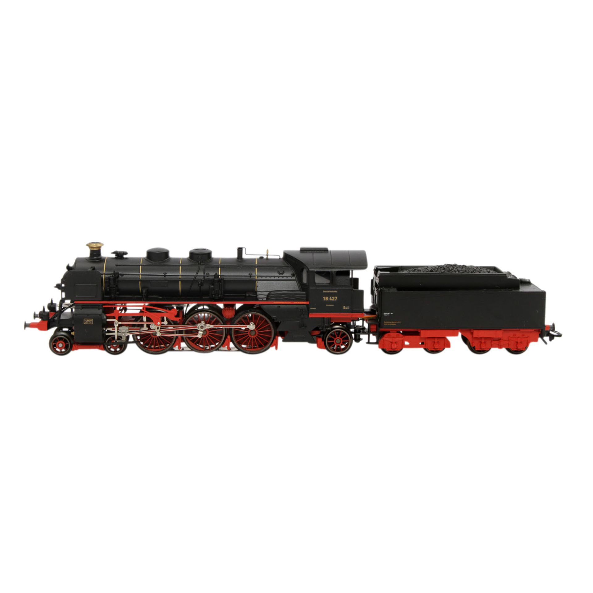 MÄRKLIN Schlepptenderlok 37184, digital H0,Metall/Kunststoff, schwarz, Kohletender, BR 18.4 der DRG, - Image 2 of 6