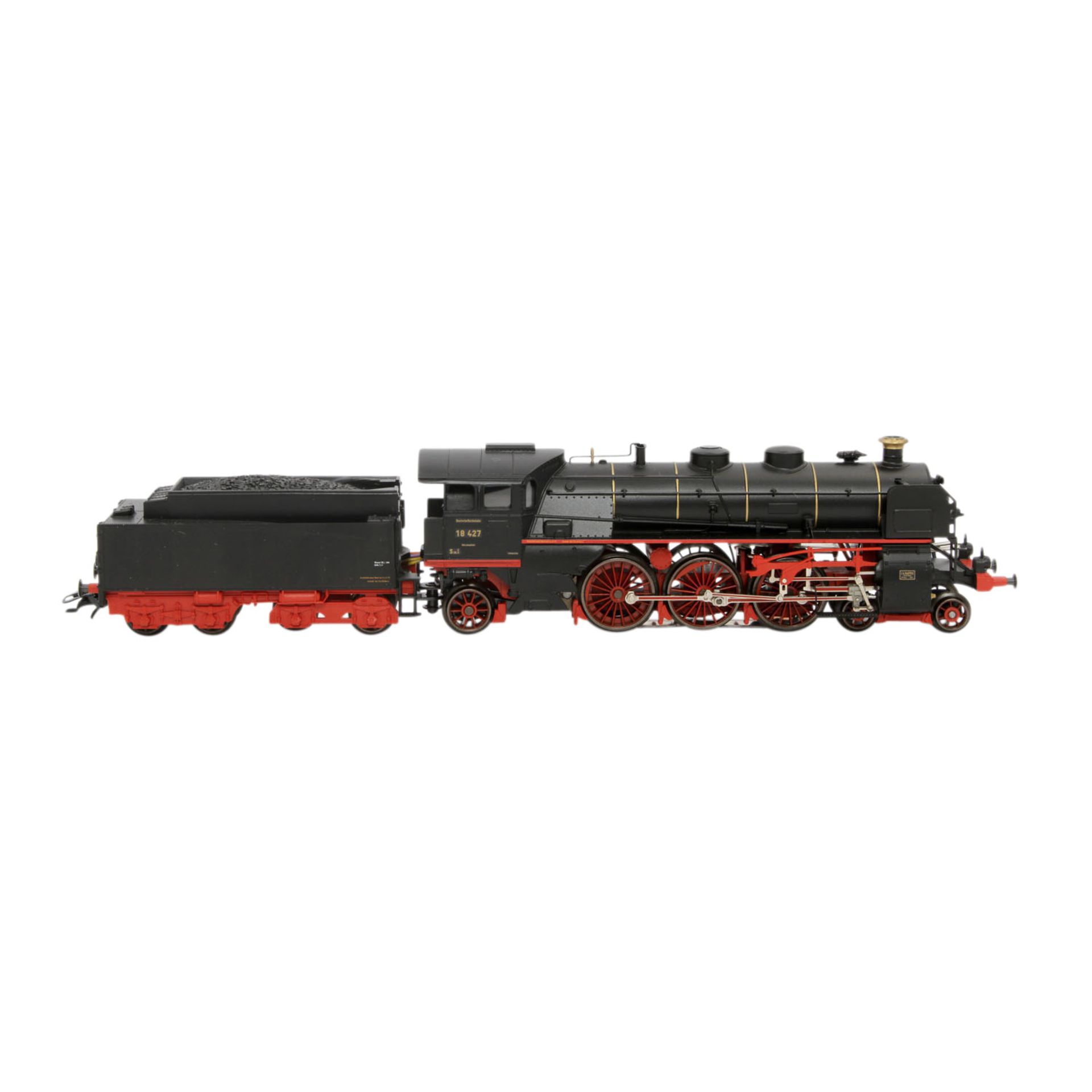 MÄRKLIN Schlepptenderlok 37184, digital H0,Metall/Kunststoff, schwarz, Kohletender, BR 18.4 der DRG, - Image 4 of 6