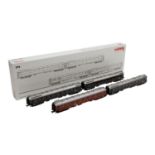 MÄRKLIN Schnellzug-Wagenset „Glückauf“ 42281, Spur H0,Blech-Gehäuse, blau, rot, bestehend aus 3