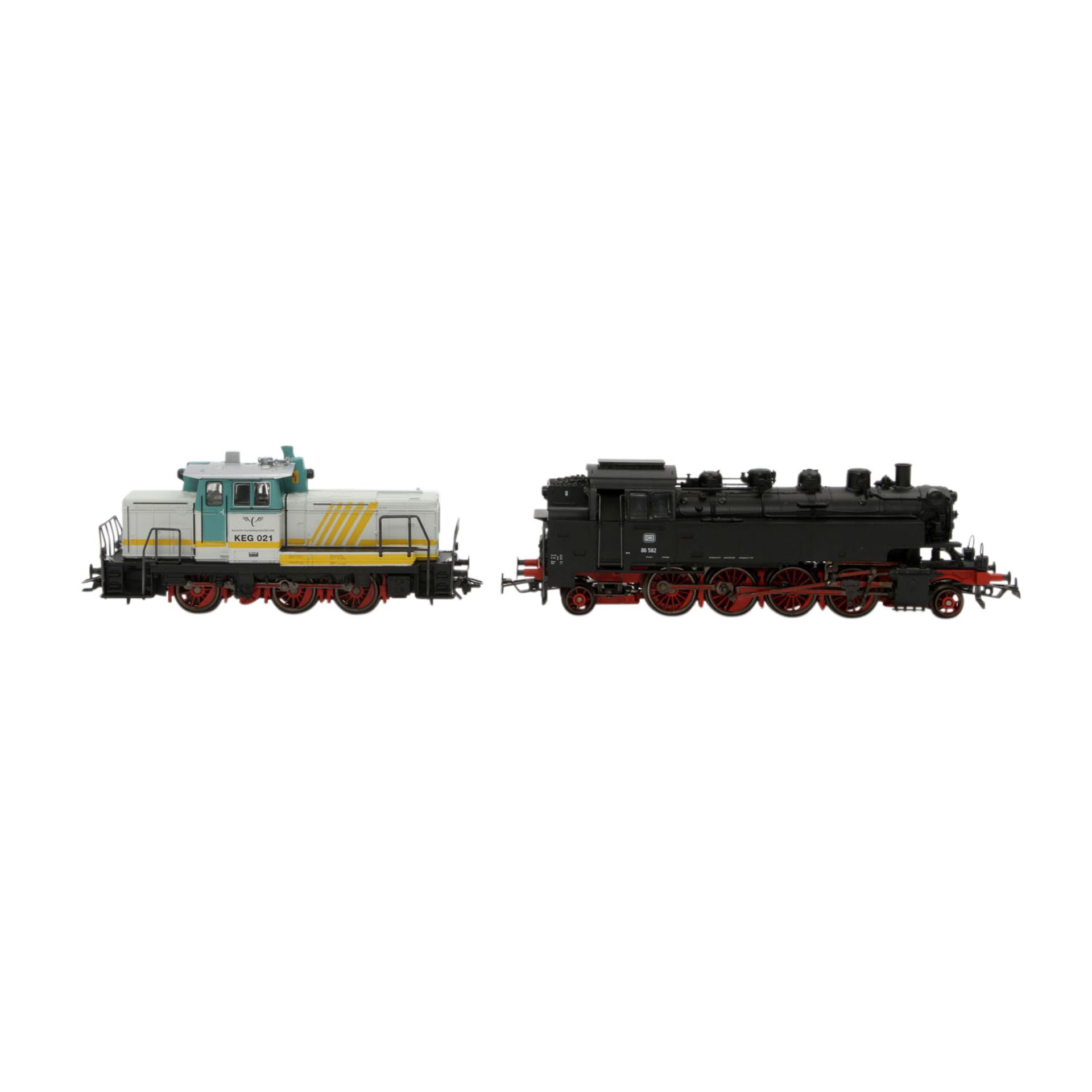 MÄRKLIN zwei Dampfloks und eine Diesellok, Spur H0,Kunststoff-Gehäuse, 1x m. Guss-Kessel, 34642: - Image 5 of 8