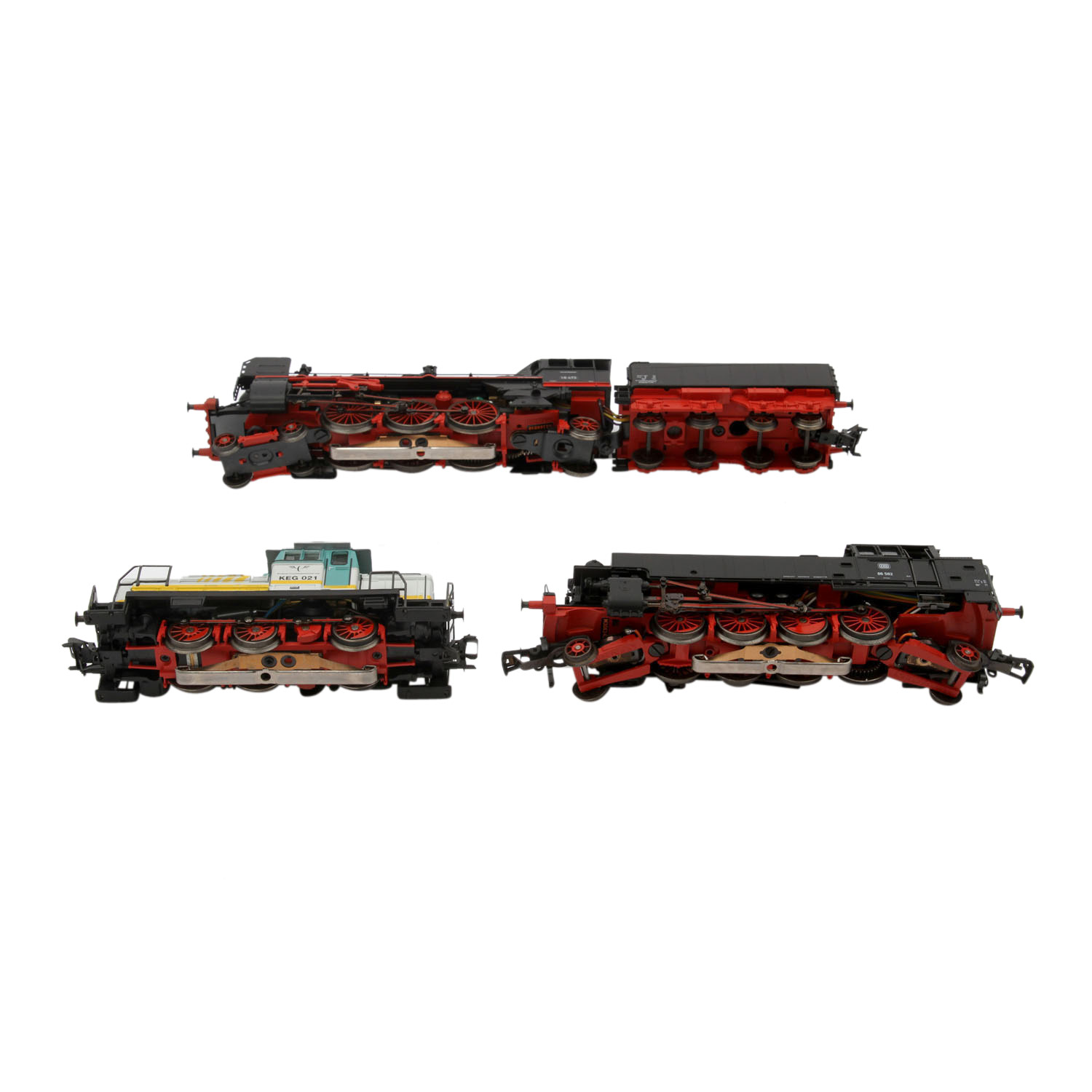 MÄRKLIN zwei Dampfloks und eine Diesellok, Spur H0,Kunststoff-Gehäuse, 1x m. Guss-Kessel, 34642: - Image 8 of 8