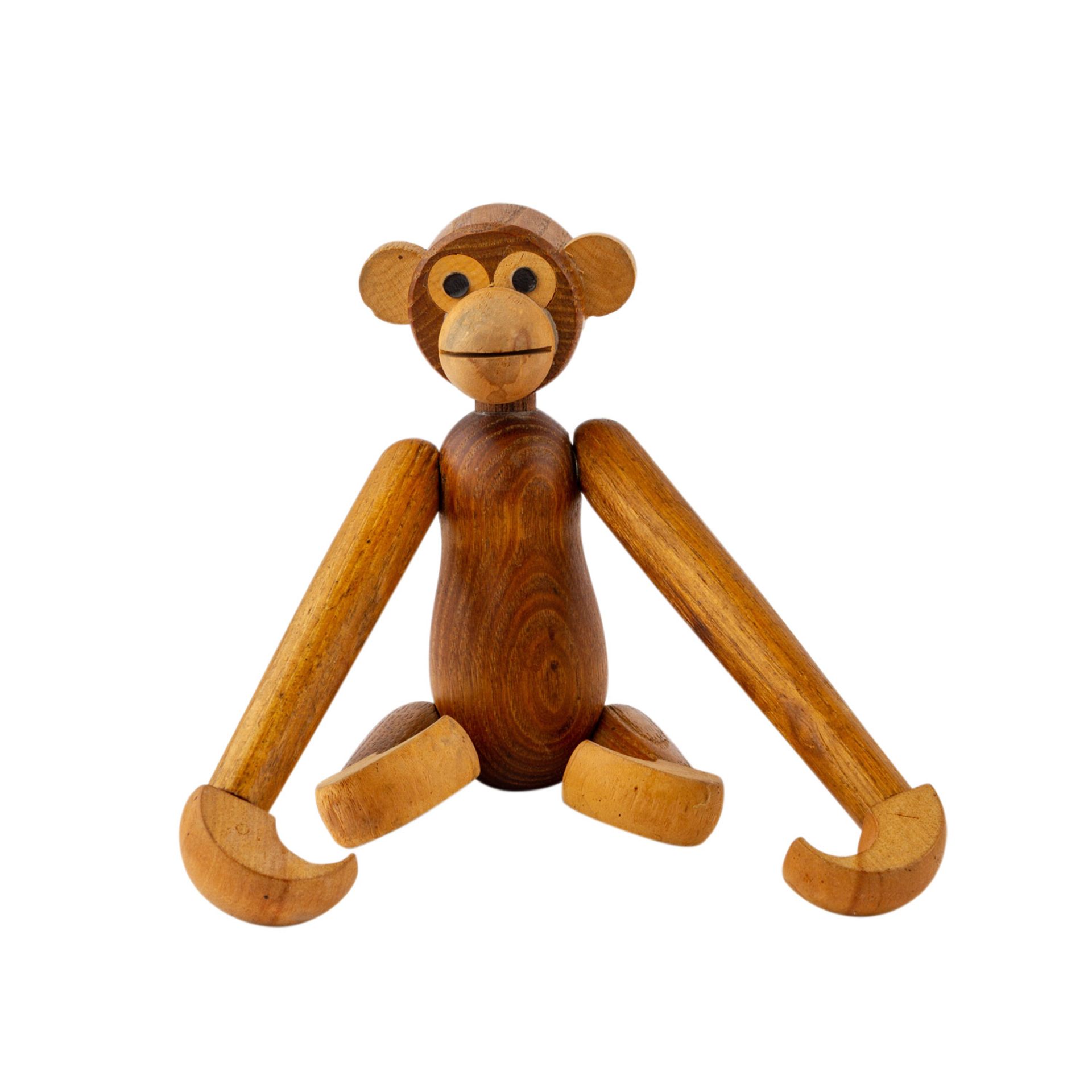 BOJESEN, KAY ( attribuiert) "Zwei Affen"50/60er Jahre, Teak-Holz Figur, H: 19 cm. Altersspuren. - Image 4 of 4
