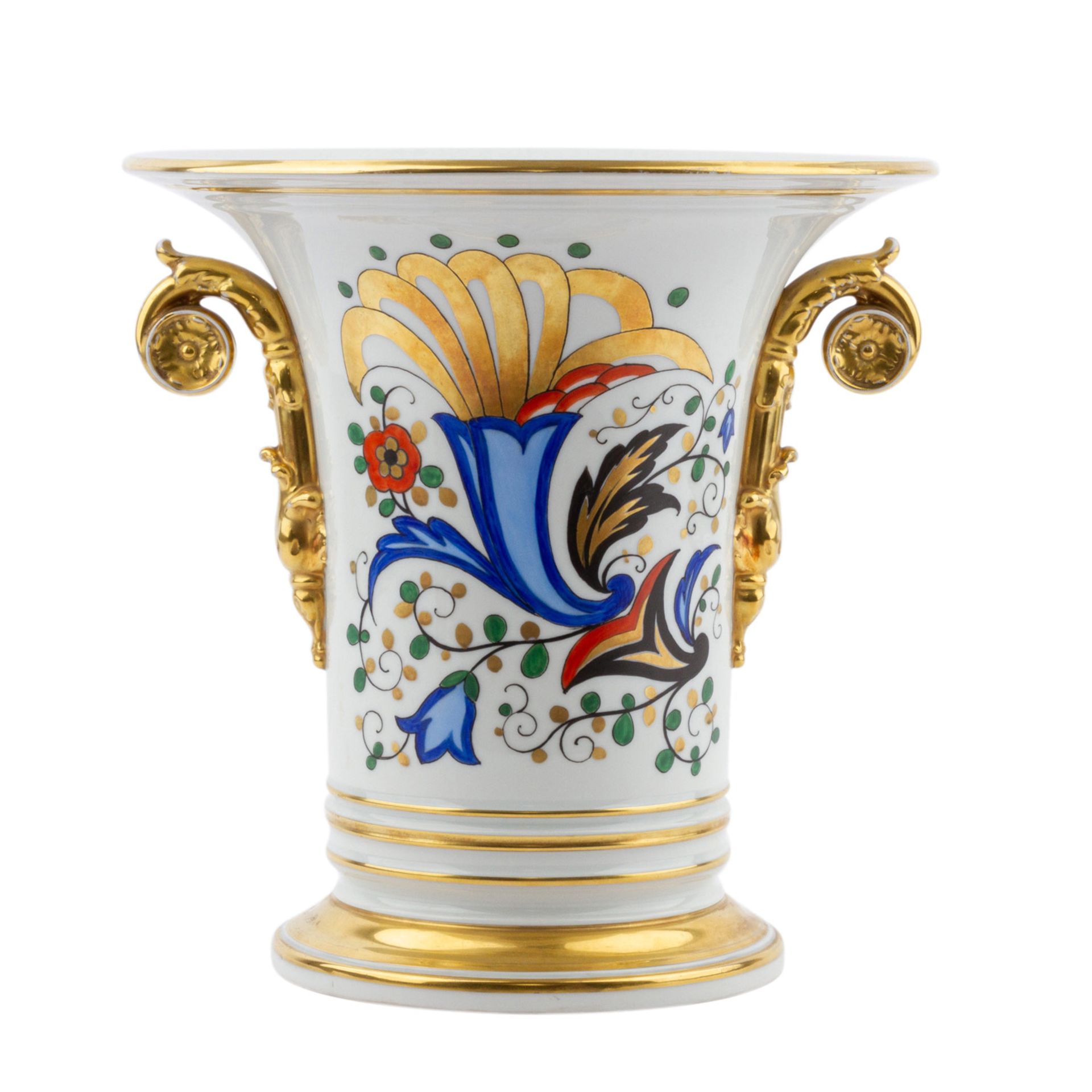 ROSENTHAL Jugendstil-Kratervase, 1926Große Kratervase mit seitlichen Handhaben in Voluten- und