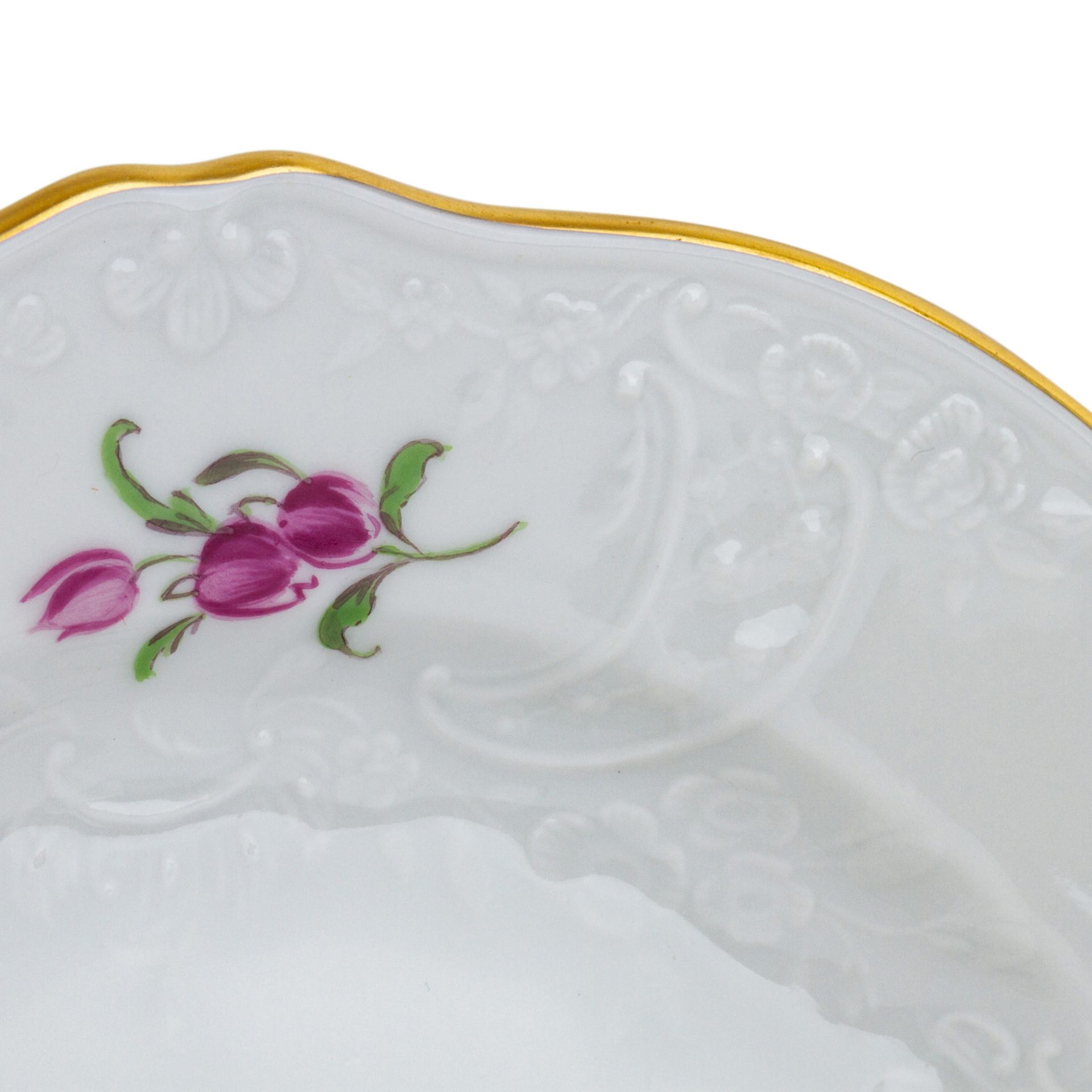 MEISSEN Kaffeeservice f. 6 Personen 'Neumarseille Blumen', 20. Jhd.Bestehend aus 6 Kaffeetassen/U- - Image 9 of 9