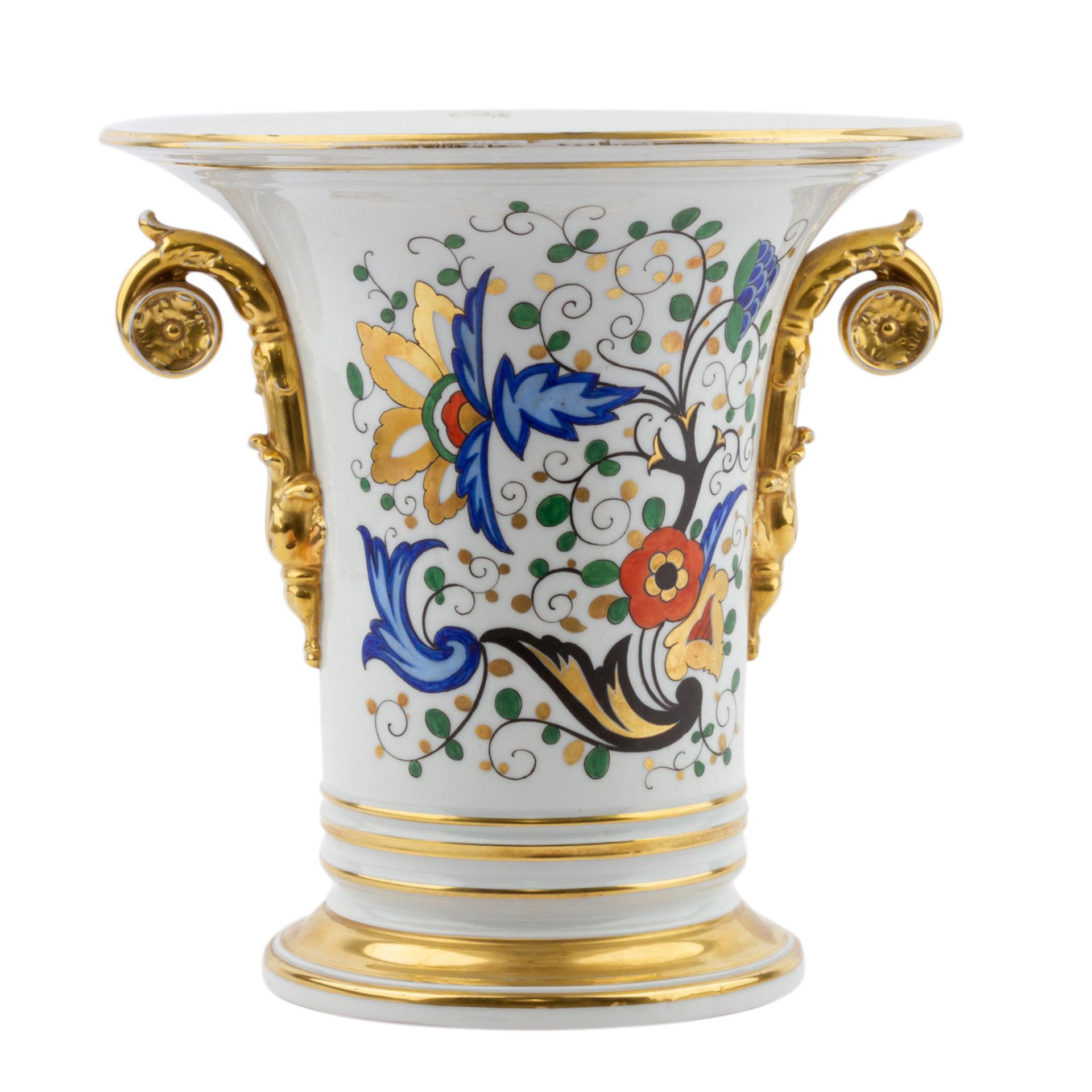 ROSENTHAL Jugendstil-Kratervase, 1926Große Kratervase mit seitlichen Handhaben in Voluten- und - Image 3 of 5