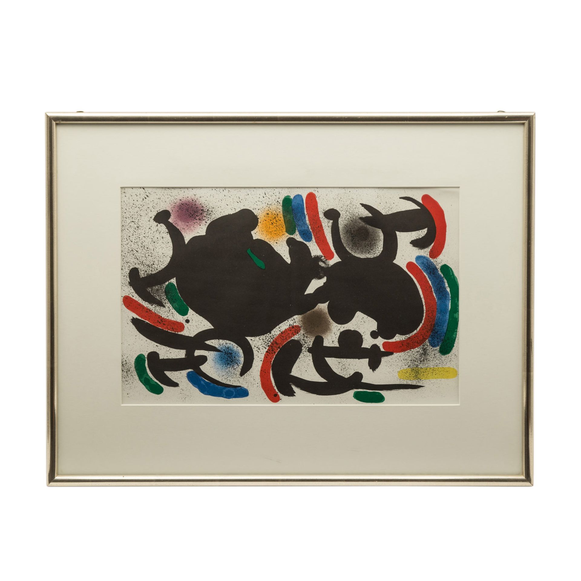 MIRO, JOAN (1893-1983), "Abstrakte Komposition",Farblithographie/Papier, HxB: Passepartoutausschnitt - Image 2 of 3