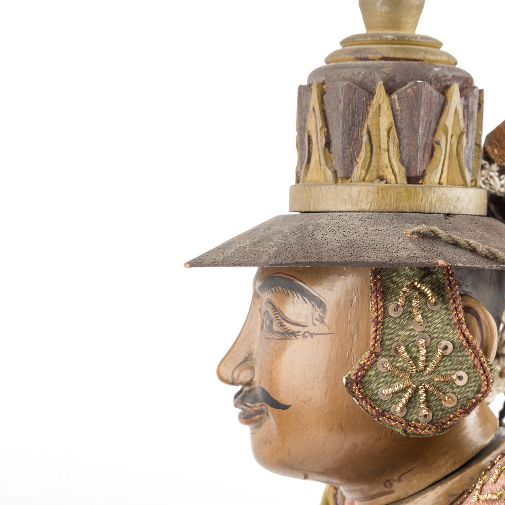Prächtige Marionette aus Holz. THAILAND, 20. Jh..H ca. 75 cm. - Image 5 of 7