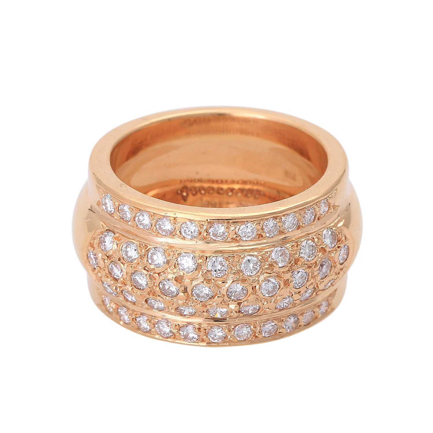 Ring mit Brillanten ca. 1,12 ct,FW (F-G)/IF (lt. Gutachten), WBW: 4.100 € (2009), RG 18K, RW: 55,