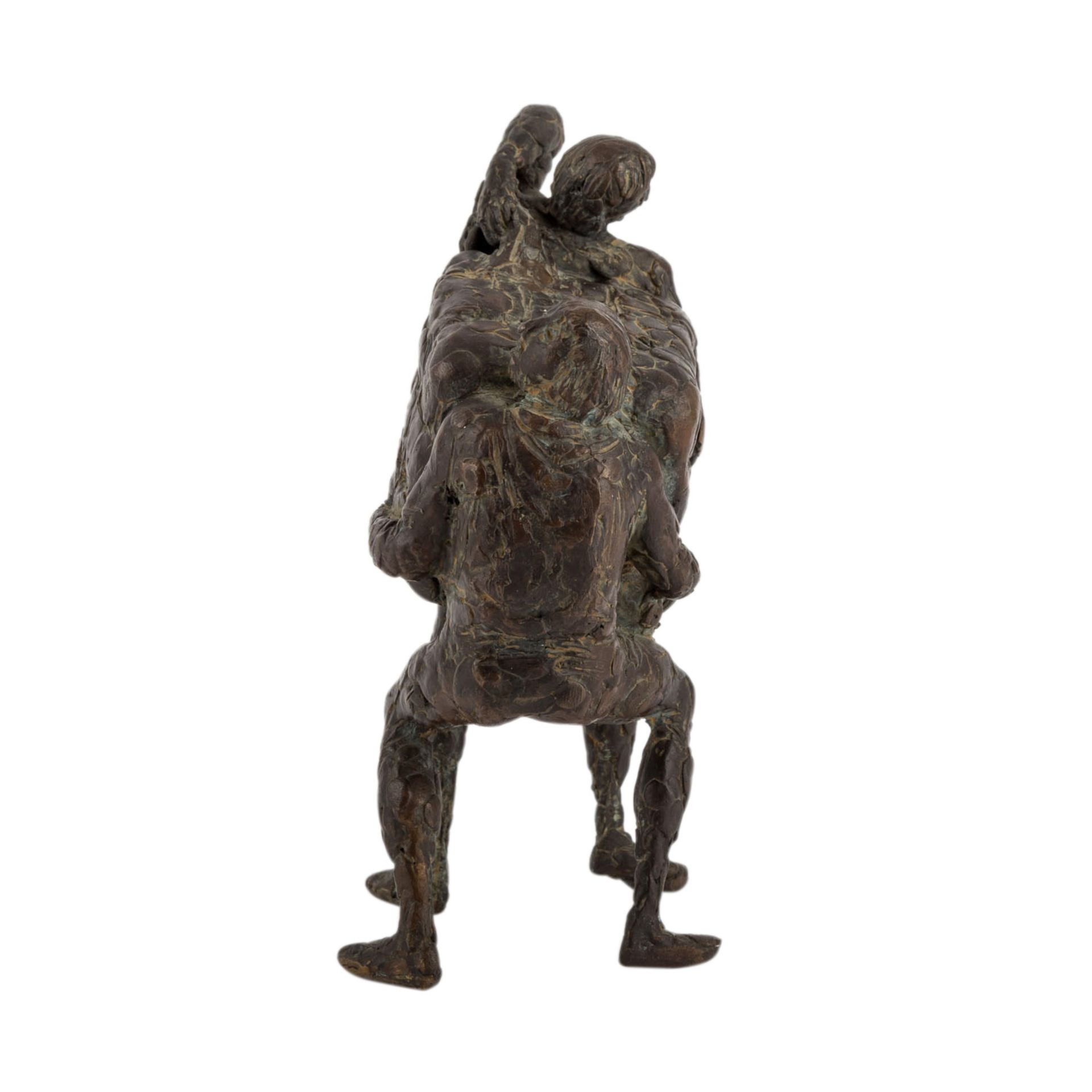 NUSS, FRITZ (Göppingen 1907-1999 Strümpfelbach), "Zwei Männer tragen ein Paket",Bronze, brauntonig - Image 4 of 6