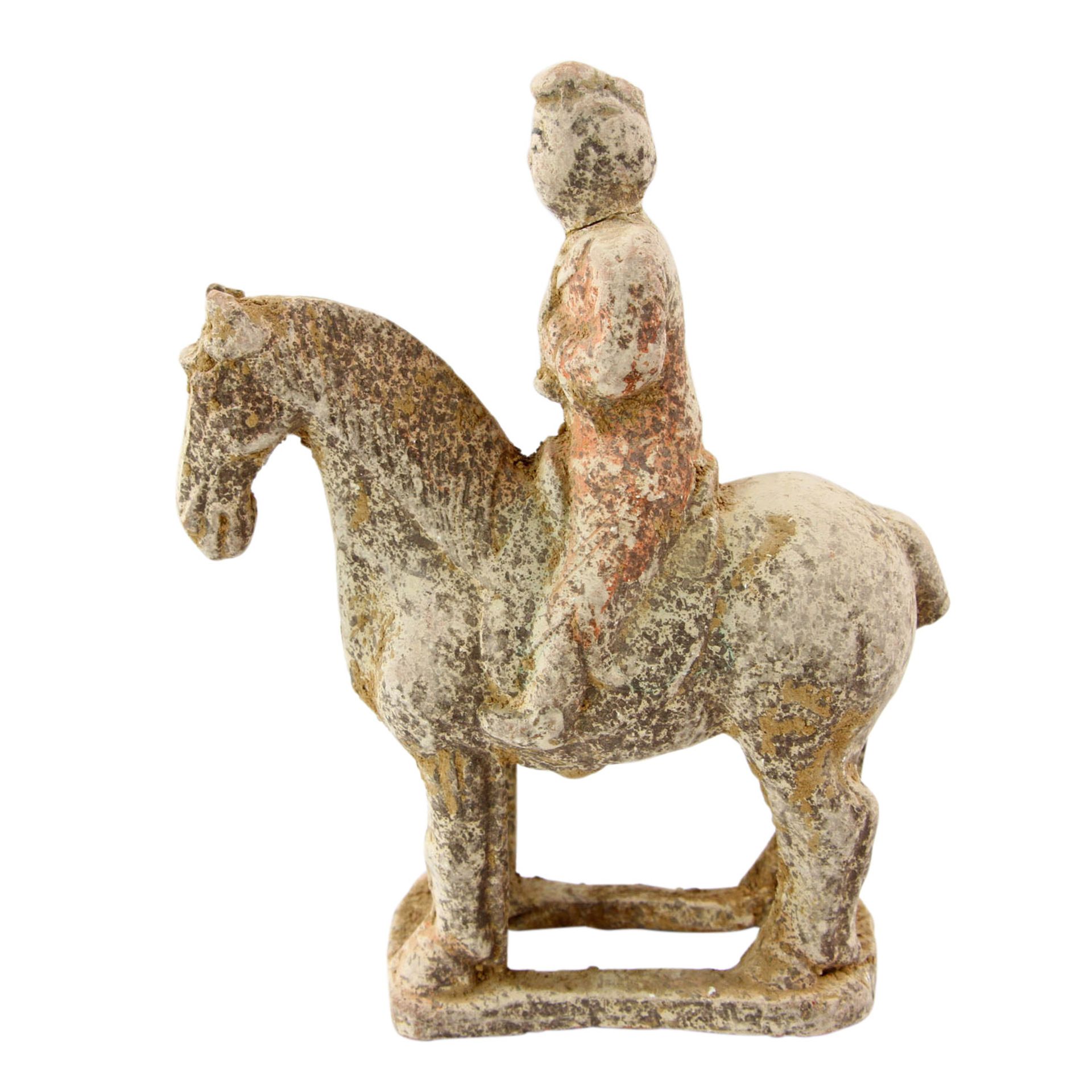 Pferd mit Reiter im Tang-Stil. CHINA, wohl um 1900.H ca. 19,5, besch. - Image 3 of 7