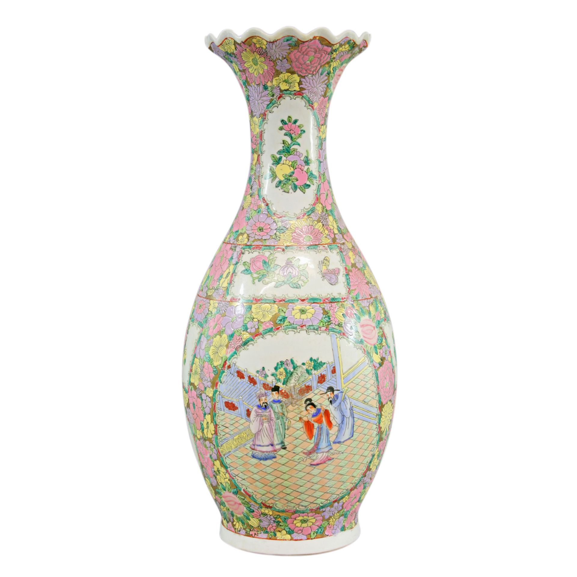 Bodenvase. CHINA, 20. Jh..Mit Famille-Rose-Malerei verziert, H 62 cm. - Image 2 of 3