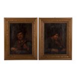 Maler 17./18. Jh., Umkreis/Nachfolge der Adriaen BROWER & Adriaen van OSTADE, 2 Portraits,"