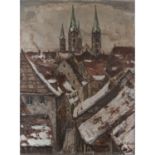 KOLBE, ERNST (Marienwerder 1876-1945 Rathenow), "Bamberg im Winter",Blick auf die Altstadt mit
