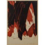 WERNER, THEODOR (1886-1969) "Komposition in Rot und Schwarz"Farboffsetlithographie, signiert und