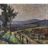 KOLBE, ERNST (Marienwerder 1876-1945 Rathenow), "Auf einer Hochebene im Gebirge",sommerliche
