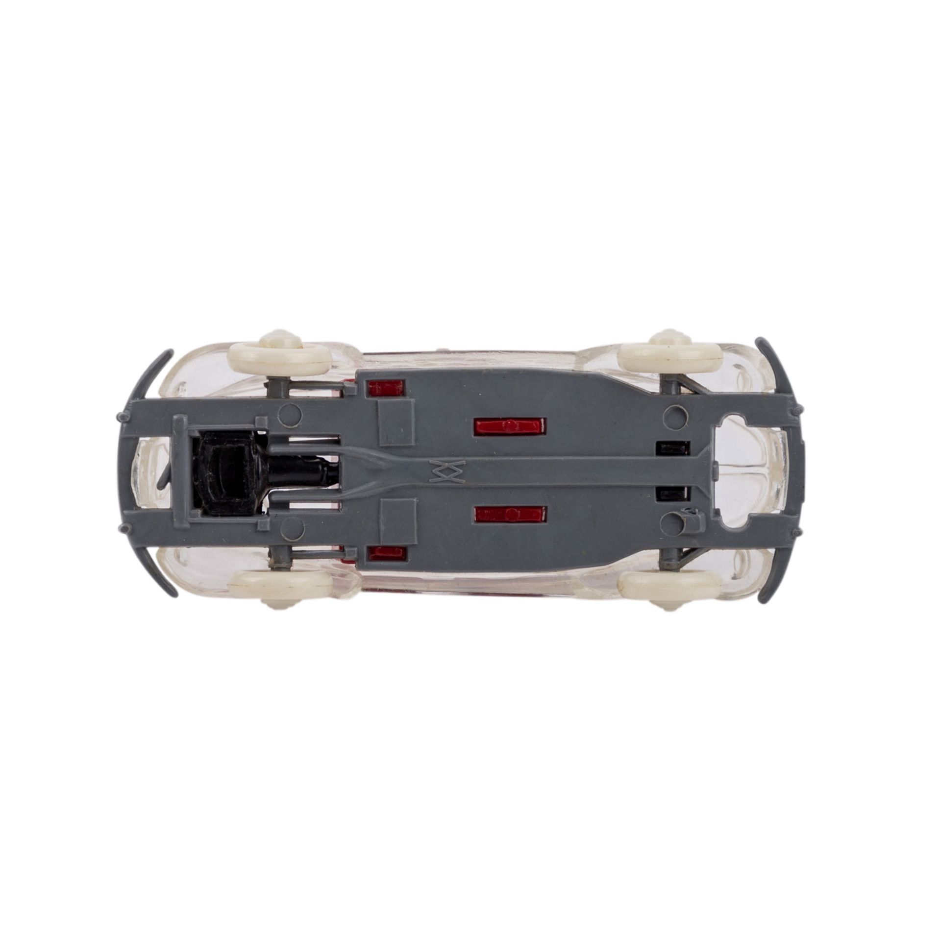 WIKING VW Käfer,transparentes Kunststoff-Gehäuse, graues Chassis, rote Sitze, Brezelfenster. Im - Bild 3 aus 3