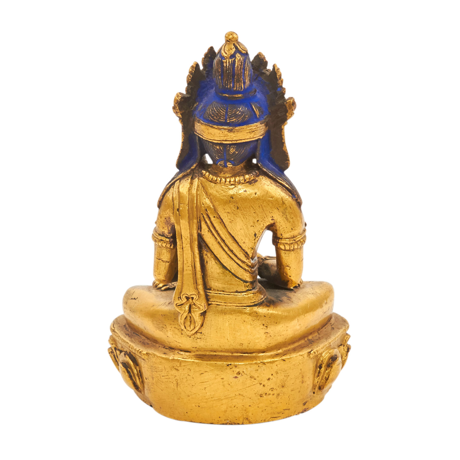 Buddha Amitayus. Feuervergoldete Bronze SINOTIBETISCH, 20. Jh..In klassischer Darstellung: im - Image 4 of 6