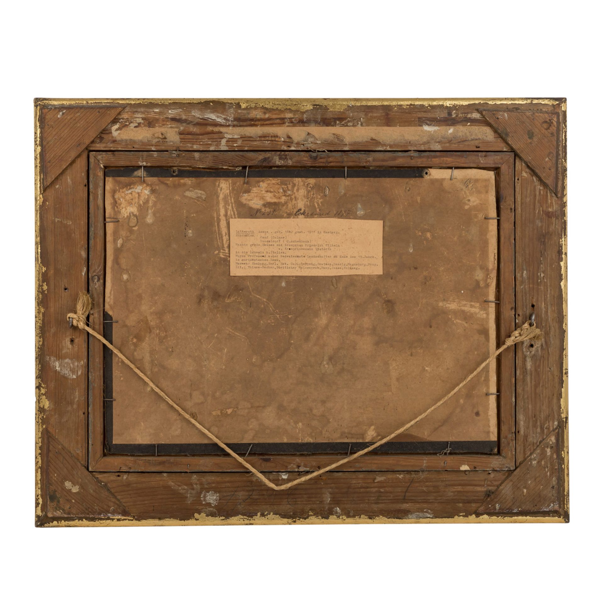 LUTTEROTH, ASCAN (1842-1923), "Hafenstadt"Öl/Leinwand auf Karton aufgezogen, signiert: "A. - Bild 4 aus 5