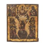 IKONE DES HEILIGEN MICHAELMitte 18.Jh., Temperamalerei auf Kreidegrund auf Holz, der Heilige