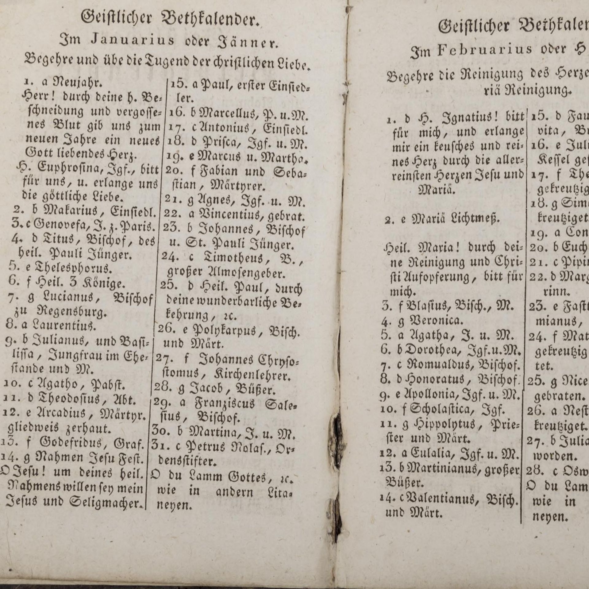 KONVOLUT VON ZWEI RELIGIÖSEN BÜCHERNGEISTLICHER BAUMGARTEN / IM MITTLEREN DRUCKE, 19. Jh.Um 1834, - Bild 3 aus 5