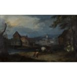 BRUEGHEL, Jan I, ATTR./UMKREIS (J.B.: Brüssel 1568-1625 Antwerpen), "Landschaft mit Personen vor