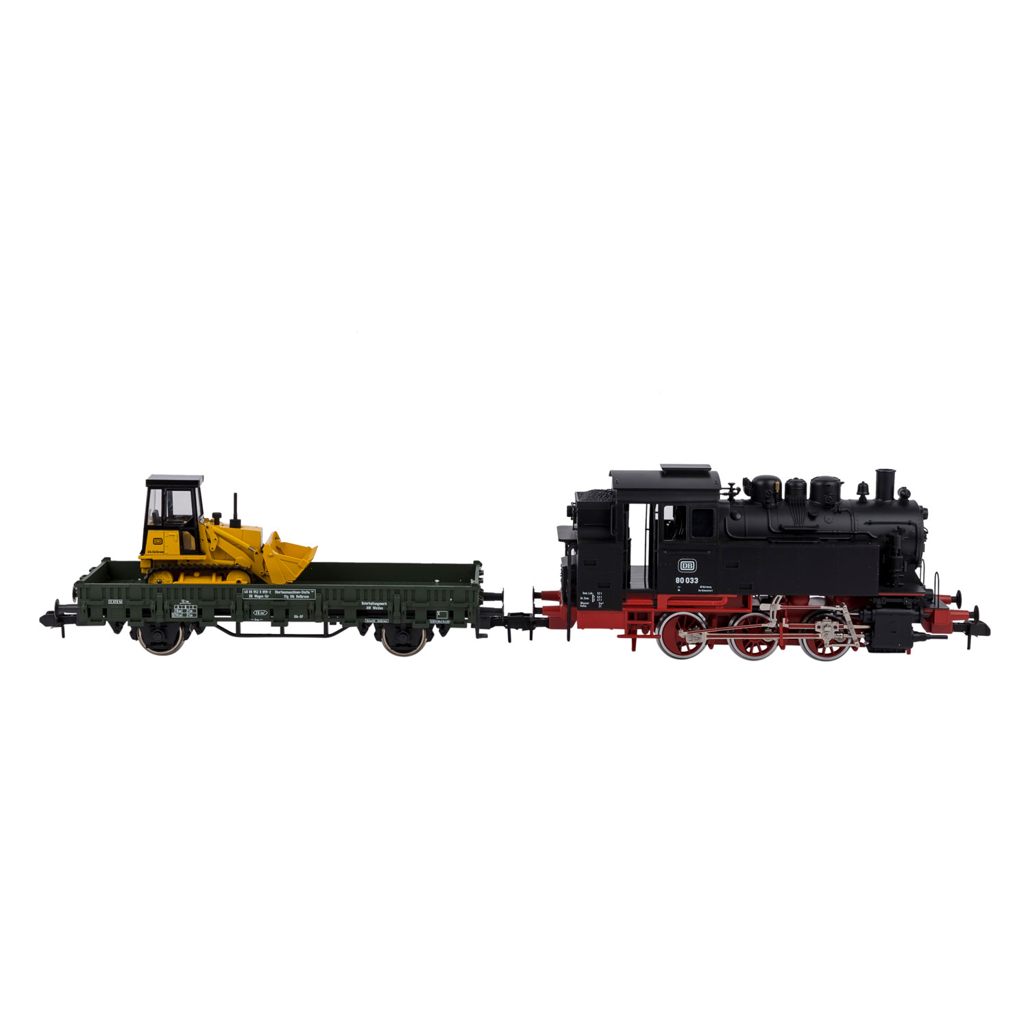 MÄRKLIN Gleisbauzug 5511, Spur 1,bestehend aus Tenderlok BR 80, Niederbordwg. beladen m. - Image 3 of 4