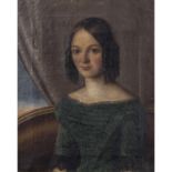 MALER 19. Jh., "Portrait der Josepha Grimm, geb. Freiin von Pflummern (1789-1867)",Brustbildnis