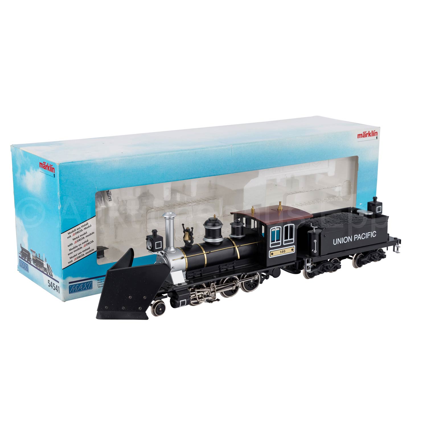 MÄRKLIN-MAXI Western-Lok 54541, Spur 1,Metall, schwarz/silbern, delta, der Union Pacific,