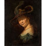Maler und Kopist 19. Jh., NACH REMBRANDT, "Portrait der jungen Saskia",die junge Frau Rembrandts mit