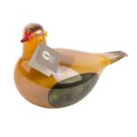 TOIKKA, OVIA FÜR IITTALA FINLAND GLASVOGEL, JAHRESVOGEL 2001mundgeblasener Glasvogel an der