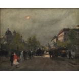 BERKES, ANTAL (1874-1938), "Großstadt-Promenade"Öl/Leinwand, signiert "Berkes A." unten links,
