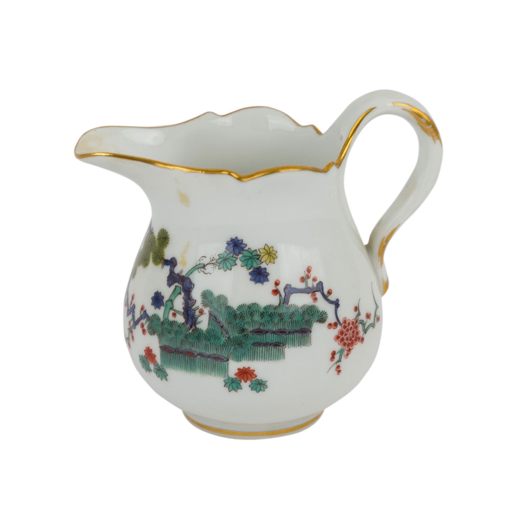 MEISSEN 4 Serviceteile und Lampe, 20. Jh.Dekor "Indisches Astmuster", bestehend aus Milchkännchen, - Image 4 of 6